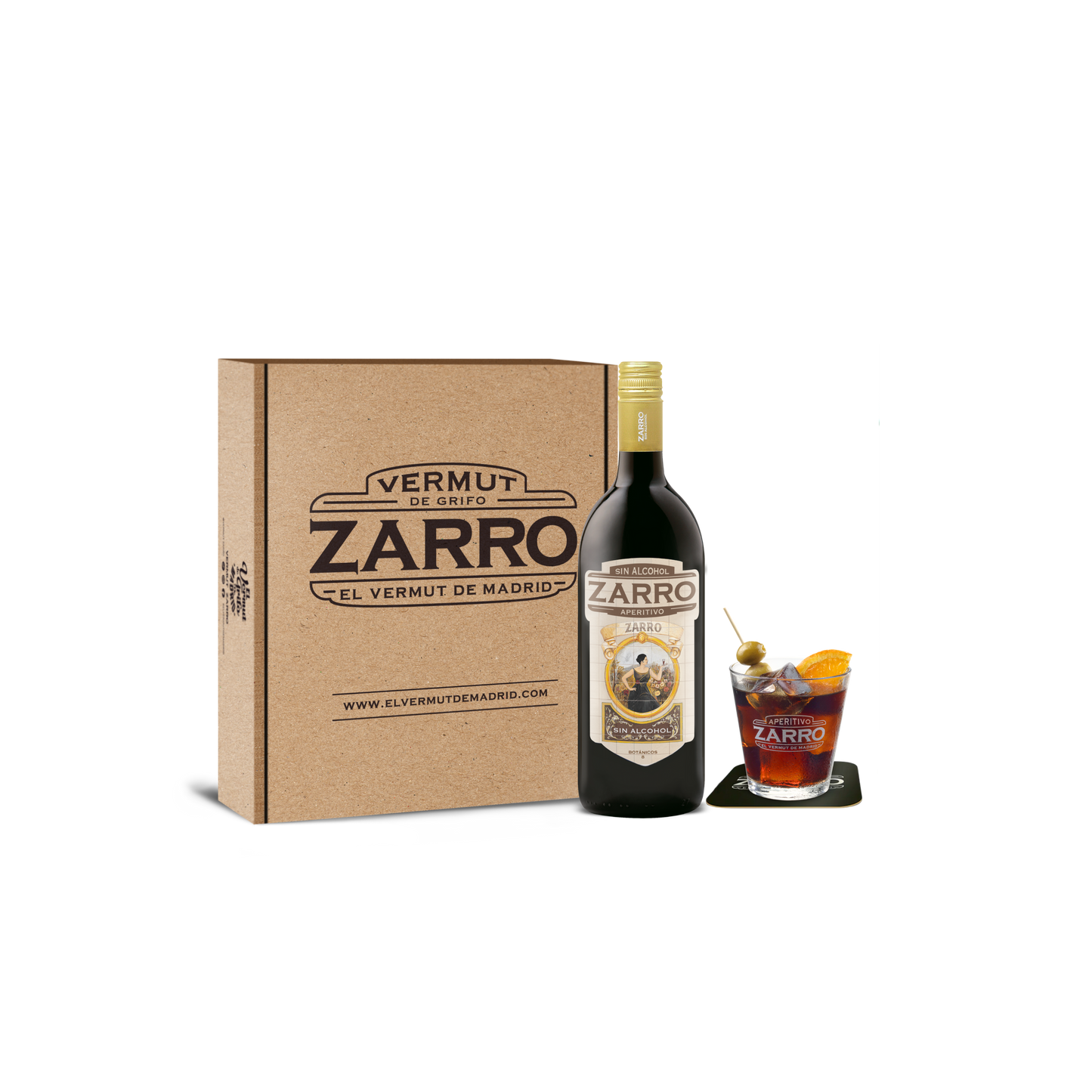 Pack Zarro Sin Alcohol con vaso