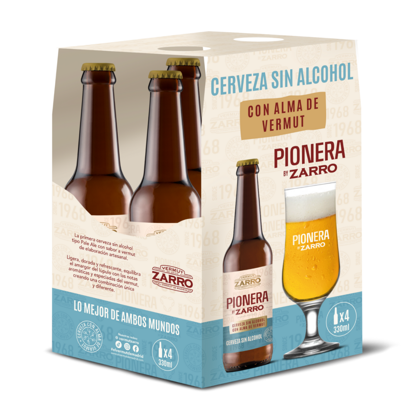 Fourpack Cerveza Pionera sin alcohol