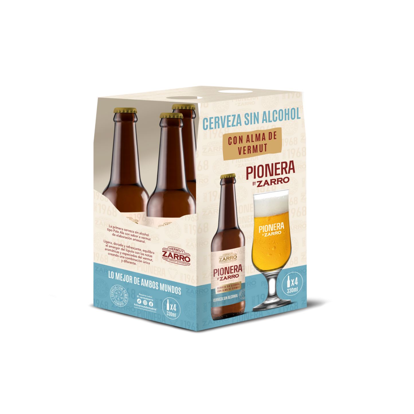 Fourpack Cerveza Pionera sin alcohol
