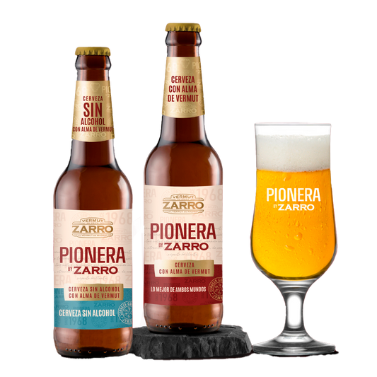 Pack Cerveza Pionera con y sin alcohol + Copa